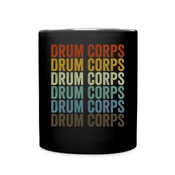 Trommelkorps Trommler Trommelspieler - Tasse einfarbig - Schwarz - Vorne