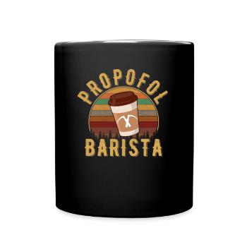 propofol barista laryngoscope anesthesiologist - Tasse einfarbig - Schwarz - Vorne