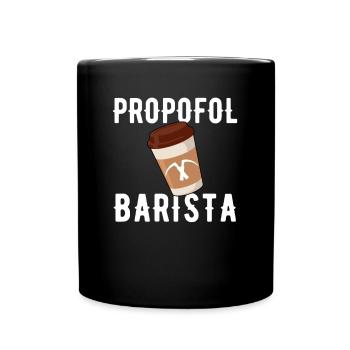 propofol barista laryngoscope anesthesiologist - Tasse einfarbig - Schwarz - Vorne