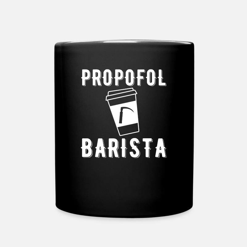 propofol barista laryngoscope anesthesiologist - Tasse einfarbig - Schwarz