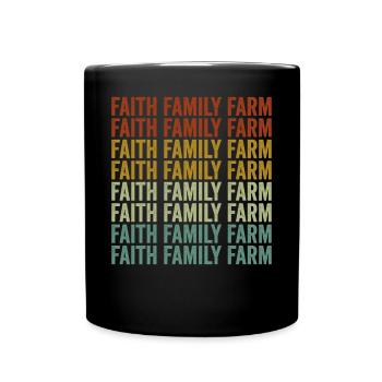 Faith Family Farm Farmer Family Farm - Tasse einfarbig - Schwarz - Vorne