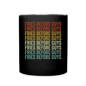 Pommes Frites Liebhaber Bratkartoffel Pommes Frite - Tasse einfarbig - Schwarz - Vorne