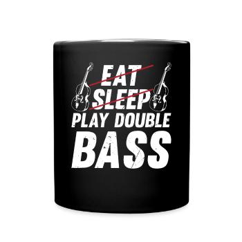 Contrebassiste - Eat Sleep Play Double Bass - Mug uni - noir - Devant