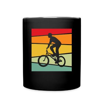 BMX Retro - Tasse einfarbig - Schwarz - Vorne