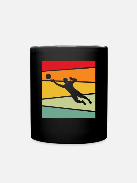Torwart Retro - Tasse einfarbig - Schwarz