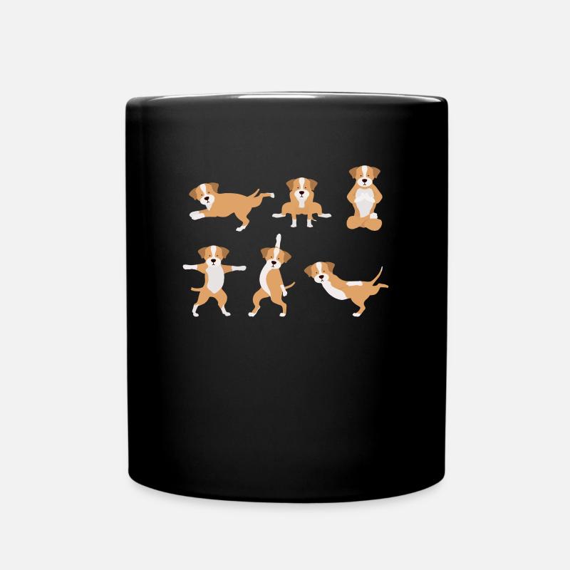 Yoga Dog - Full Colour Mug - black