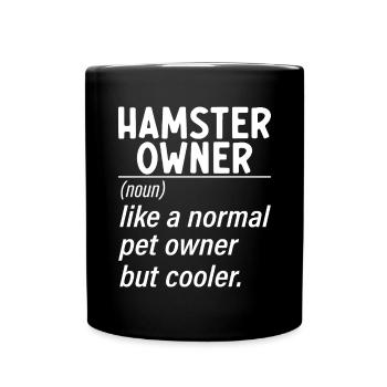 Hamster Liebhaber Hamster Geschenk - Tasse einfarbig - Schwarz - Vorne