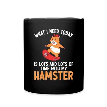 Hamster Liebhaber Hamster Geschenk - Tasse einfarbig - Schwarz - Vorne