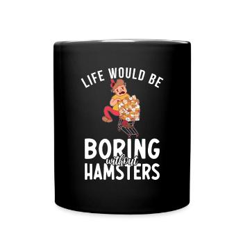 Hamster Liebhaber Hamster Geschenk - Tasse einfarbig - Schwarz - Vorne