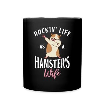 Hamster Liebhaber Hamster Geschenk - Tasse einfarbig - Schwarz - Vorne