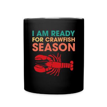 Je suis lu pour la saison des écrevisses - Mug uni - noir - Devant