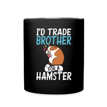 Hamster Liebhaber Hamster Geschenk - Tasse einfarbig - Schwarz - Vorne