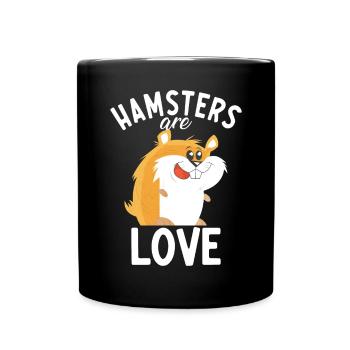 Hamster Liebhaber Hamster Geschenk - Tasse einfarbig - Schwarz - Vorne