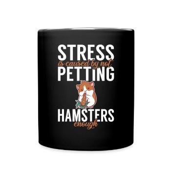 Hamster Liebhaber Hamster Geschenk - Tasse einfarbig - Schwarz - Vorne