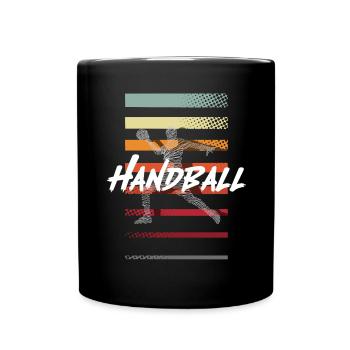 Handball Handballer - Tasse einfarbig - Schwarz - Vorne