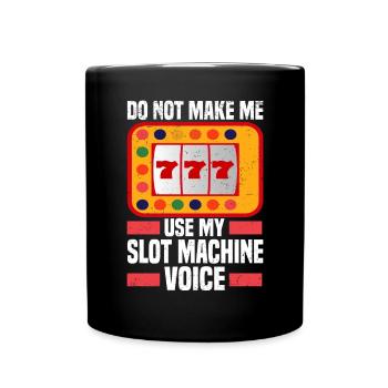 Casino Gambling Slot Machine à sous Jeu de cartes - Mug uni - noir - Devant