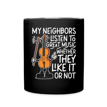 Violoniste Violoniste Mes Voisins - Mug uni - noir - Devant