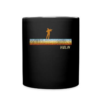 Violin Violinist Retro Vintage - Full Colour Mug - black - Front