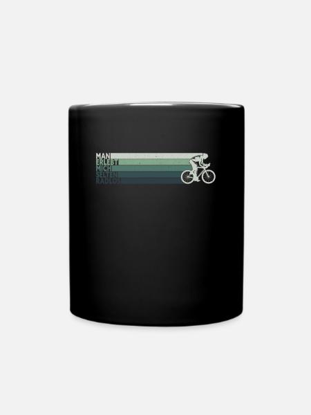Man Erlebt Mich Selten Radlos Fahrradfahrer - Tasse einfarbig - Schwarz