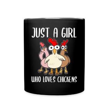 Drôles de poulets Amateurs de poulet disant cadeau - Mug uni - noir - Devant