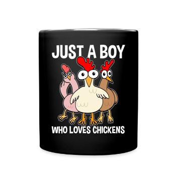 Drôles de poulets Amateurs de poulet disant cadeau - Mug uni - noir - Devant