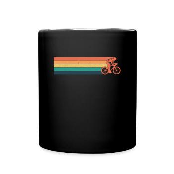 Retro Cyclist Cyclist Bike Bike eMTB - Full Colour Mug - black - Front