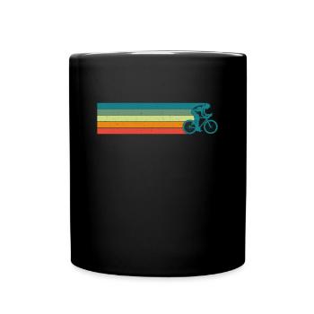 Retro Cyclist Cyclist Bike Bike eMTB - Full Colour Mug - black - Front