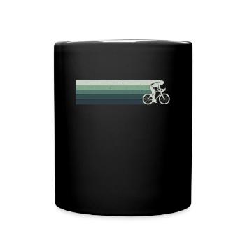 Retro Cyclist Cyclist Bike Bike eMTB - Full Colour Mug - black - Front