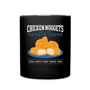 Pépites de poulet Restauration rapide | Cadeau Chicken Nuggets - Mug uni - noir - Devant