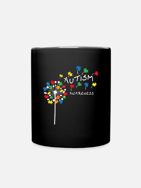 Pissenlit Puzzle Piece Cool Autism Awareness Gift - Mug uni - noir