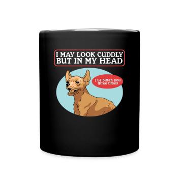 Chihuahua Hundebesitzer Hunde Chihuahuas Geschenk - Tasse einfarbig - Schwarz - Vorne