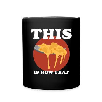 Makkaroni Und Käse Mac And Cheese Geschenk - Tasse einfarbig - Schwarz - Vorne