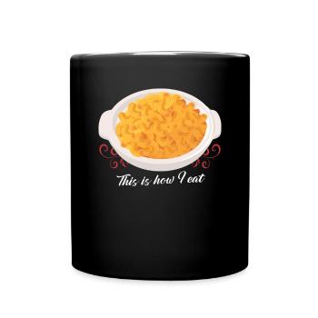 Makkaroni Und Käse | Mac And Cheese Geschenk - Tasse einfarbig - Schwarz - Vorne