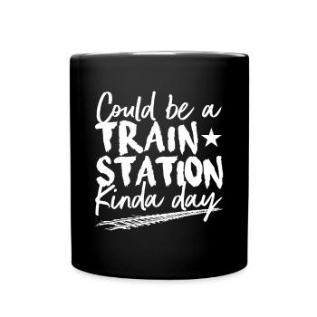 Könnte ein Bahnhof Art von Tag Frauen Vintag sein - Tasse einfarbig - Schwarz - Vorne