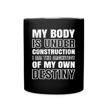 Gym Workout Fitness Exercise Personal Trainer Moti - Mug uni - noir - Devant