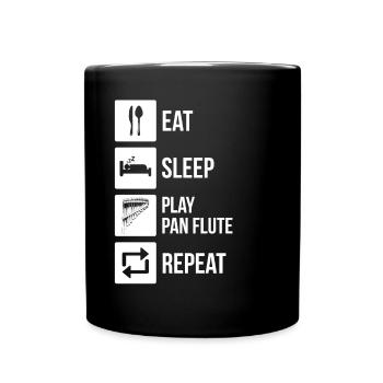 Panflute Panflute player Panflutist - Full Colour Mug - black - Front