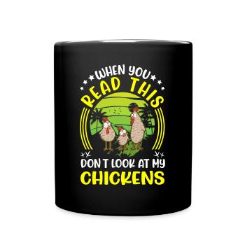Poulets Élevage de poulets Éleveur de poulet - Mug uni - noir - Devant
