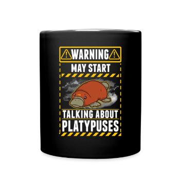 Avertissement Ornithorynque - Mug uni - noir - Devant