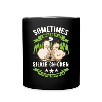 Silk Chicken Cadeau Silkie Chicken Silkie Chicken - Mug uni - noir - Devant