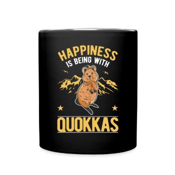 Quokka Luck Kangourou à queue courte - Mug uni - noir - Devant