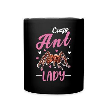 Crazy Ant lady ant farm anthill - Full Colour Mug - black - Front