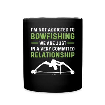 Bowfisherman Angeln Fisch Fischer Bowfishing - Tasse einfarbig - Schwarz - Vorne