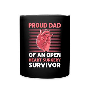 Proud father of an open survivor - Full Colour Mug - black - Front