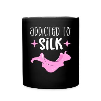 Accro à la soie. Contorsion Yoga Aérien - Mug uni - noir - Devant