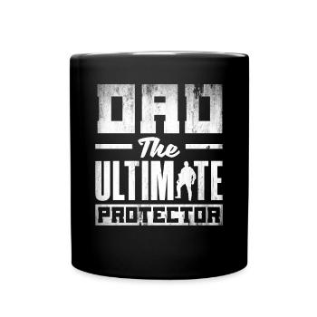 Dad The Ultimate Protector Father's Day - Full Colour Mug - black - Front