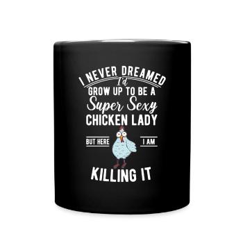 Hühnchen Geschenke Hühnchen Besitzer - Tasse einfarbig - Schwarz - Vorne