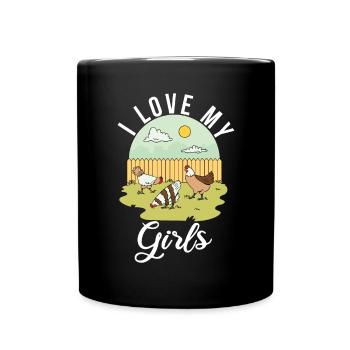 Chicken Gifts Chicken Owner - Full Colour Mug - black - Front