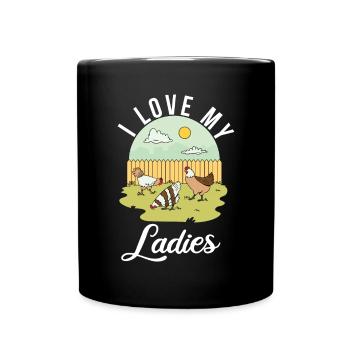 Chicken Gifts Chicken Owner - Full Colour Mug - black - Front