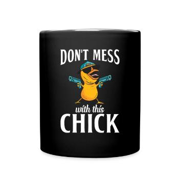 Hühnchen Geschenke Hühnchen Besitzer - Tasse einfarbig - Schwarz - Vorne