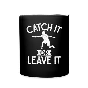 Lustiges Disc Golf & Ultimate Frisbee Spieler - Tasse einfarbig - Schwarz - Vorne